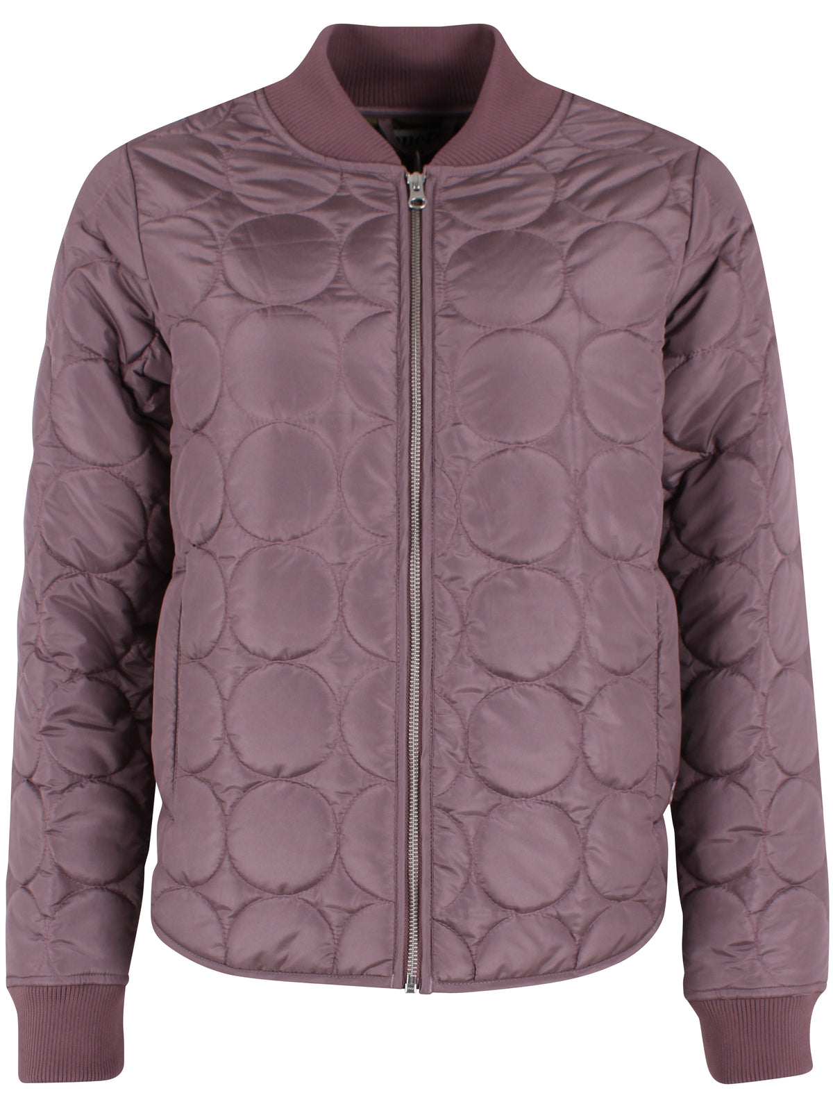 Fin quiltet termojakke i mauve til kvinder