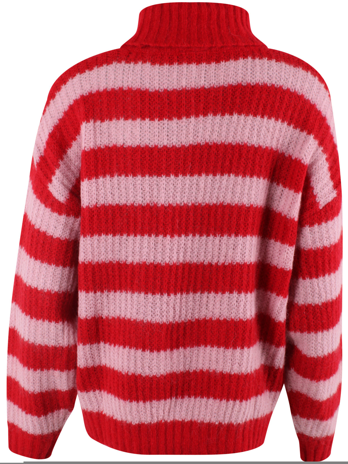 Danecaring Mohair Rollneck Sweater Dark Red/Cold Pink
