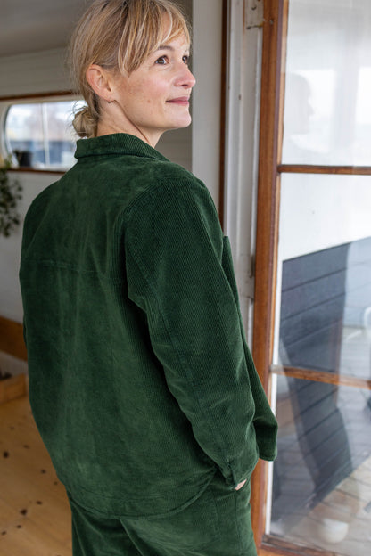 Danecattle Cord Stretch Shirt Dark Forest