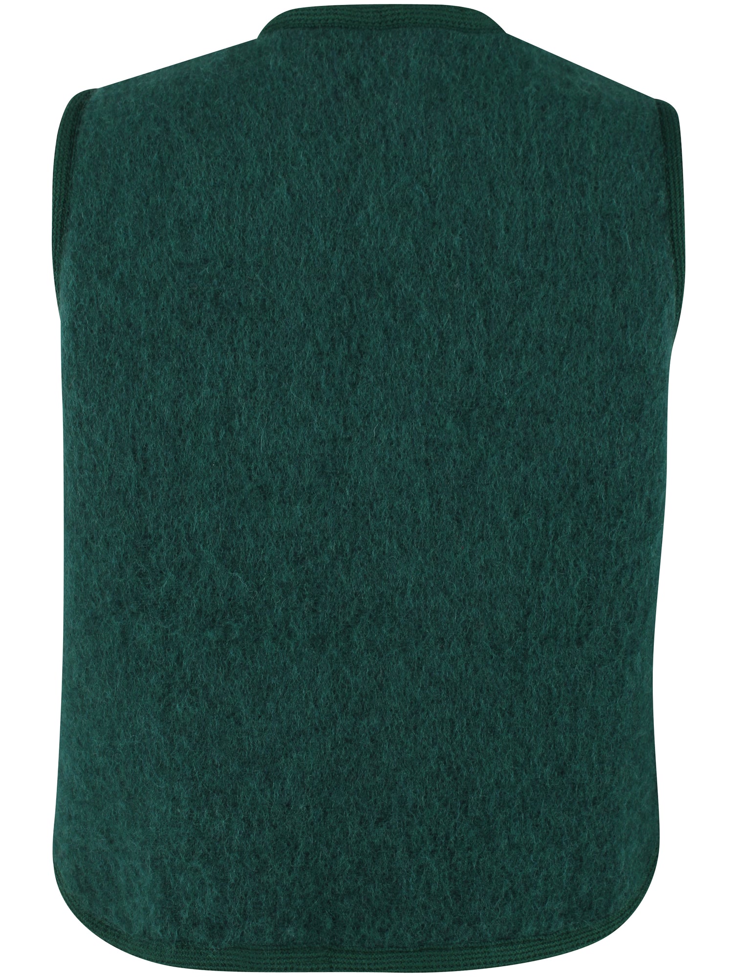 Smuk mørkegrøn vest i uldmix til kvinder