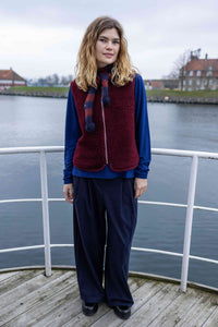 Danowl Smooth Viscose Pants Dark Navy