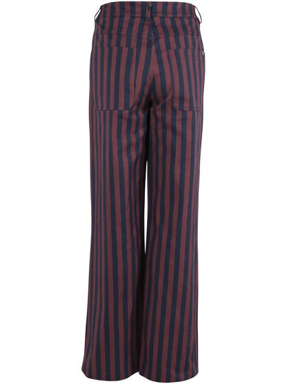 Danedaisy Stretch Canvas Pants Dark Wine/Dark Navy