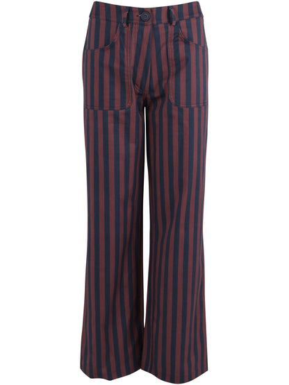 Danedaisy Stretch Canvas Pants Dark Wine/Dark Navy
