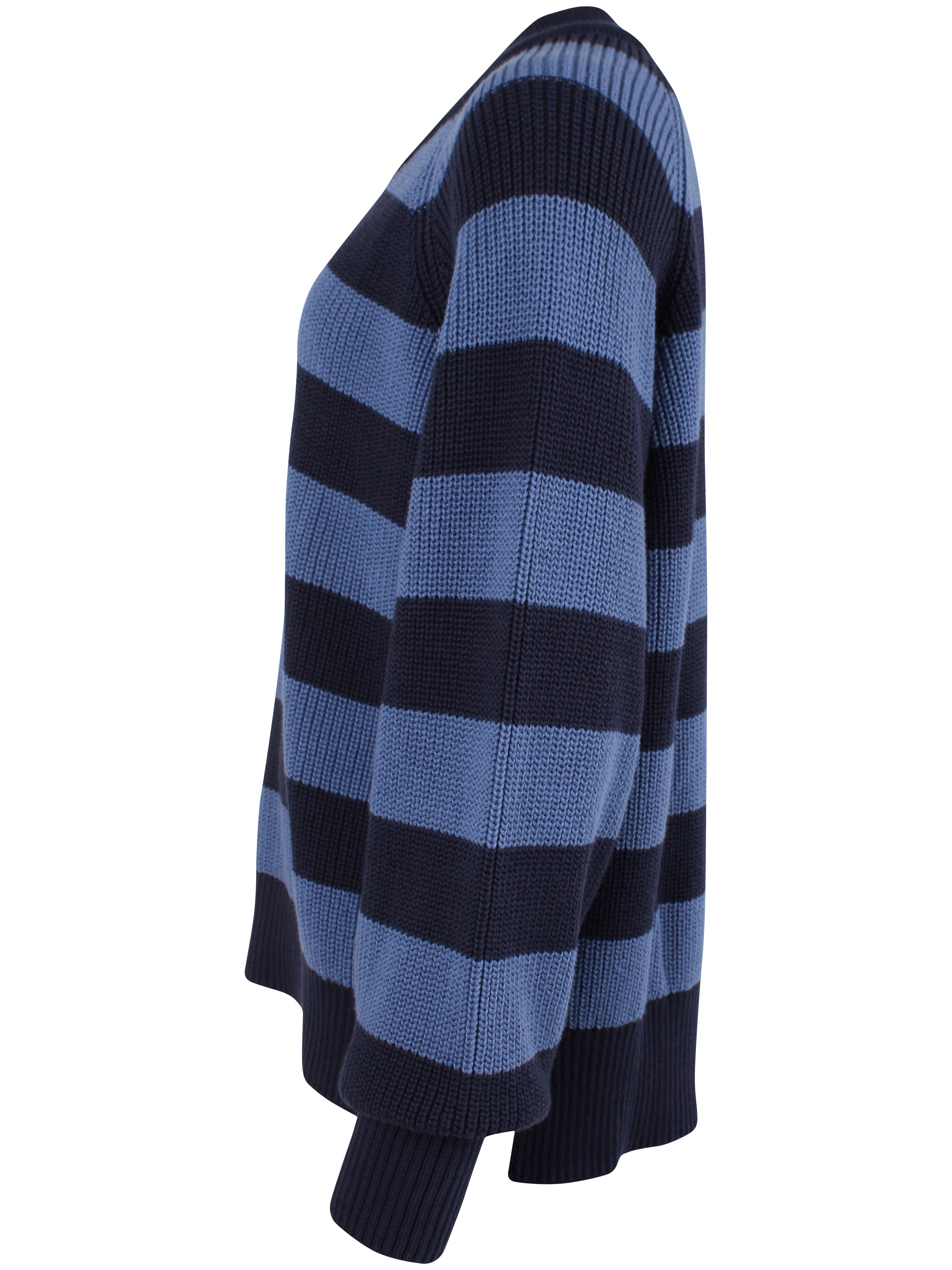 Danediscreet Boxy Knit Sweater Dark Navy/Porcelaine