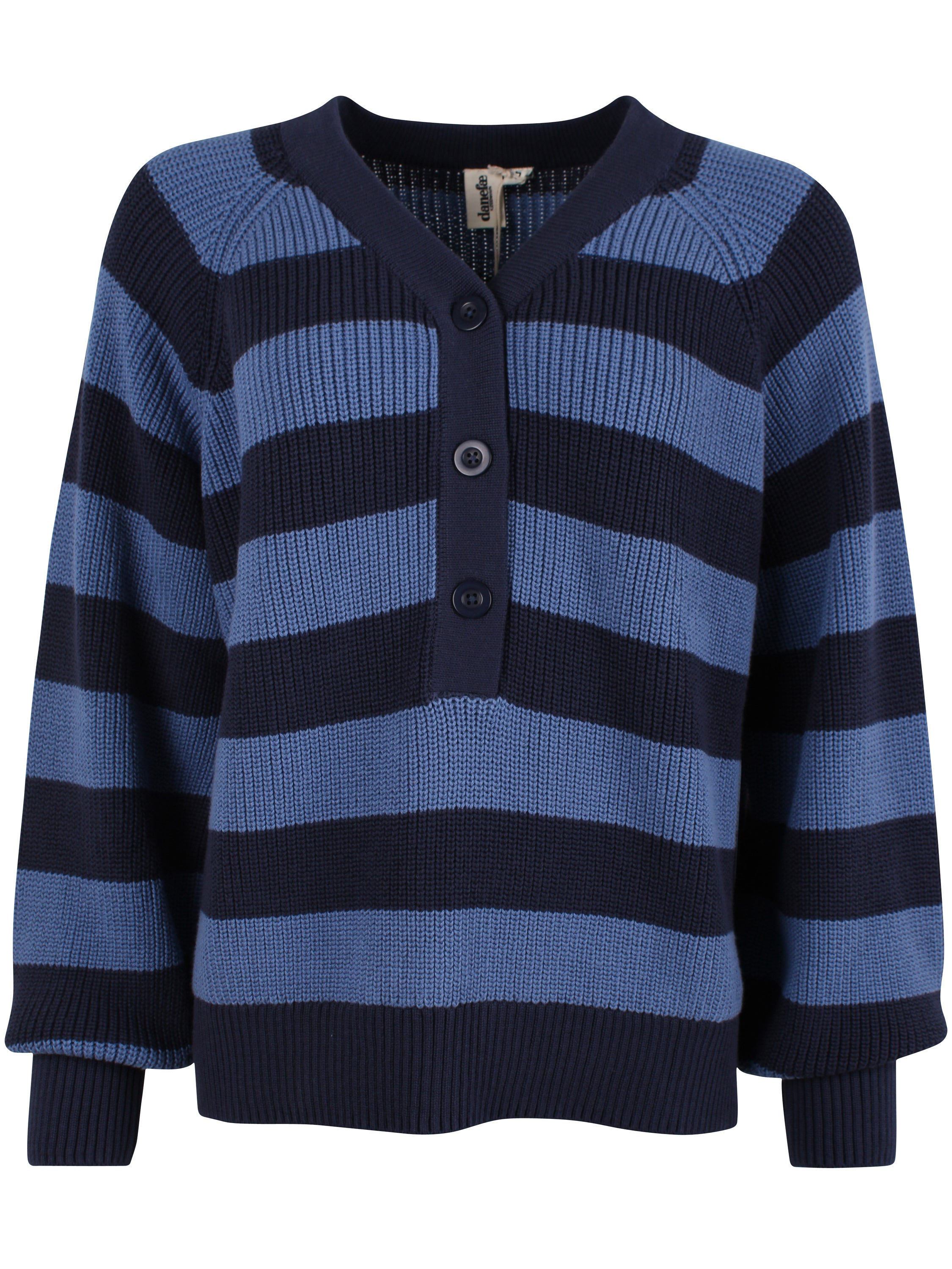 Danediscreet Boxy Knit Sweater Dark Navy/Porcelaine