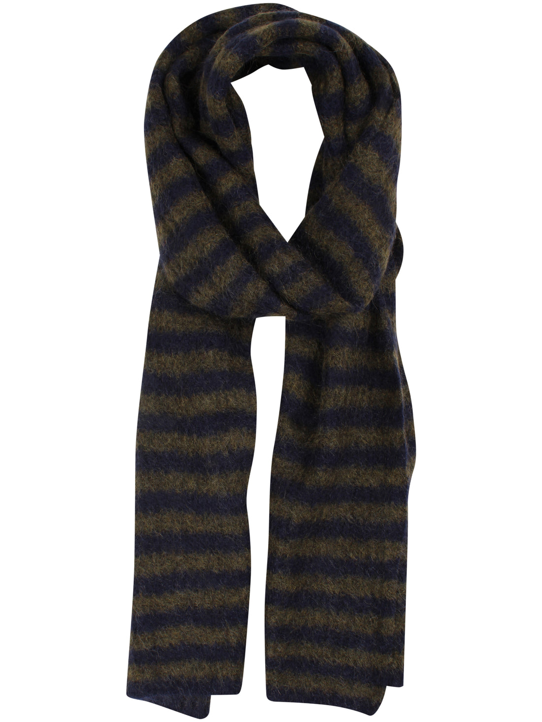 Danefrosty Wool Scarf Dark Navy/Dark Olive