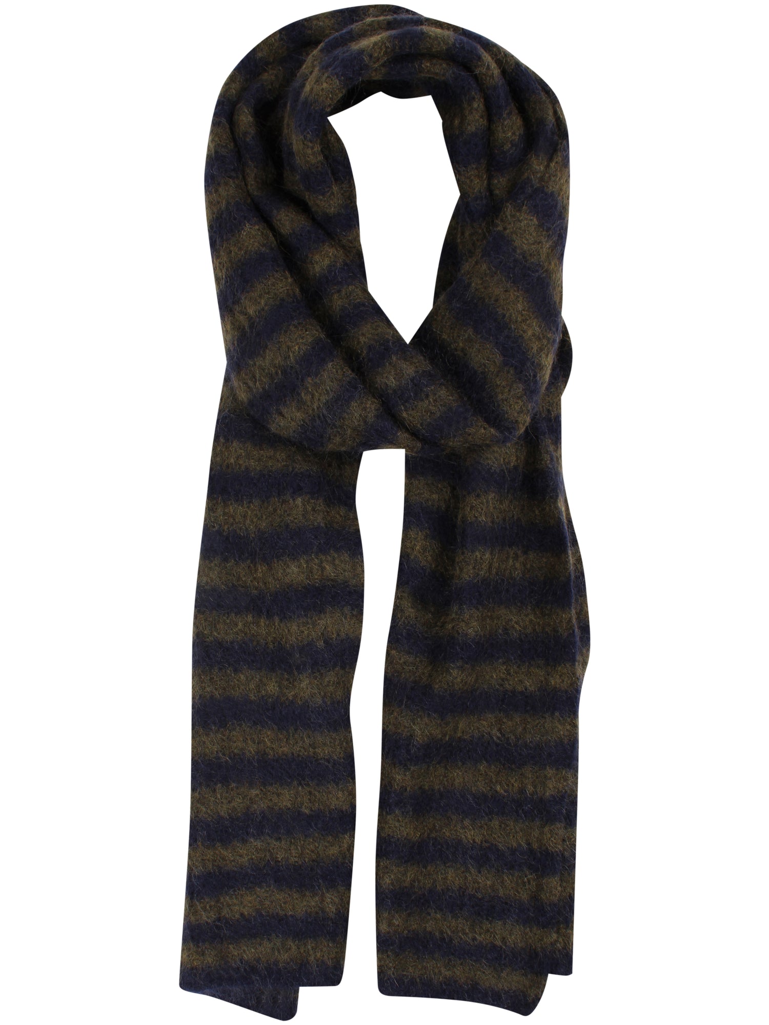 Danefrosty Wool Scarf Dark Navy/Dark Olive