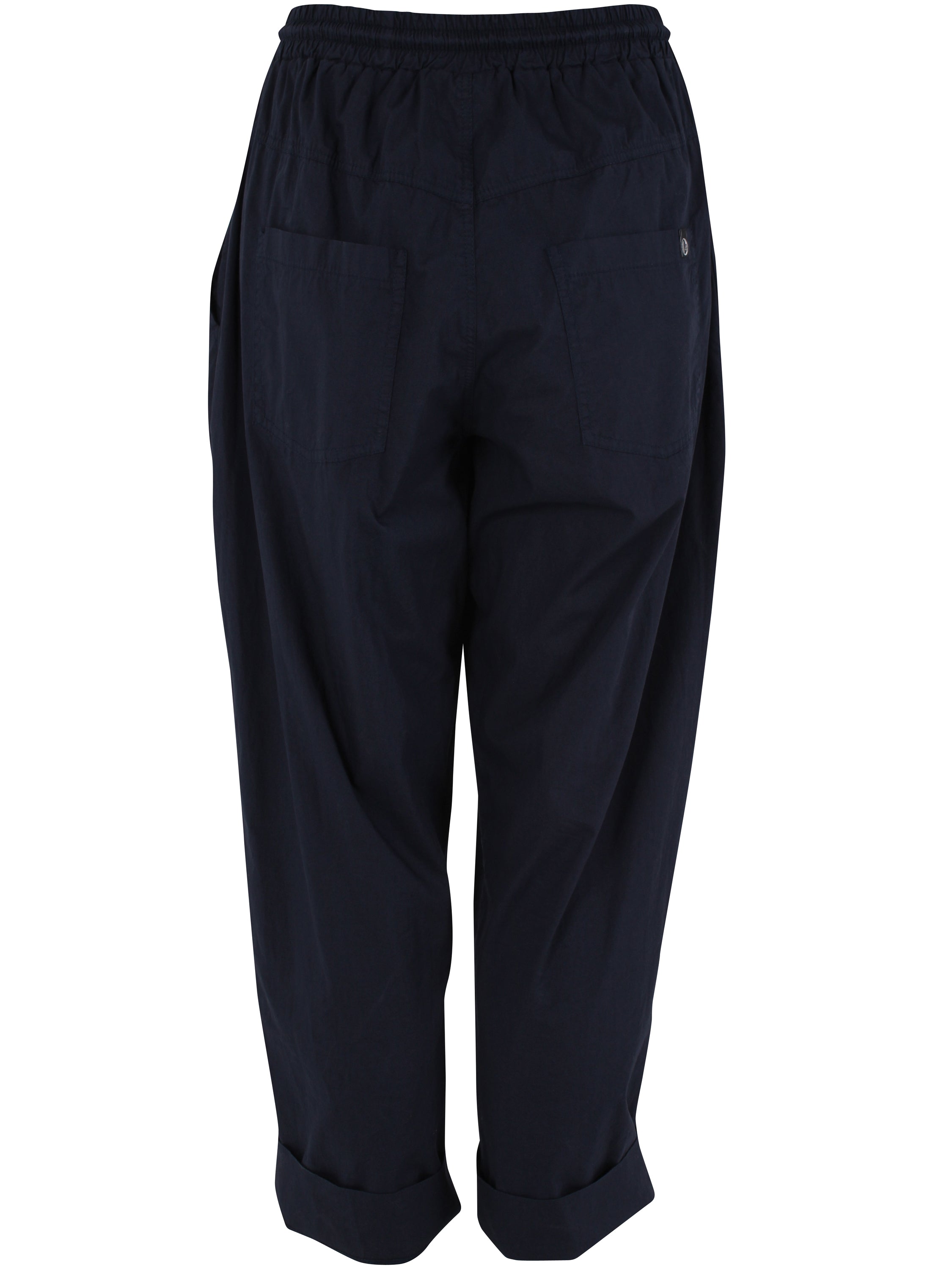 Behagelige navyblå bukser med elastik i taljen til kvinder