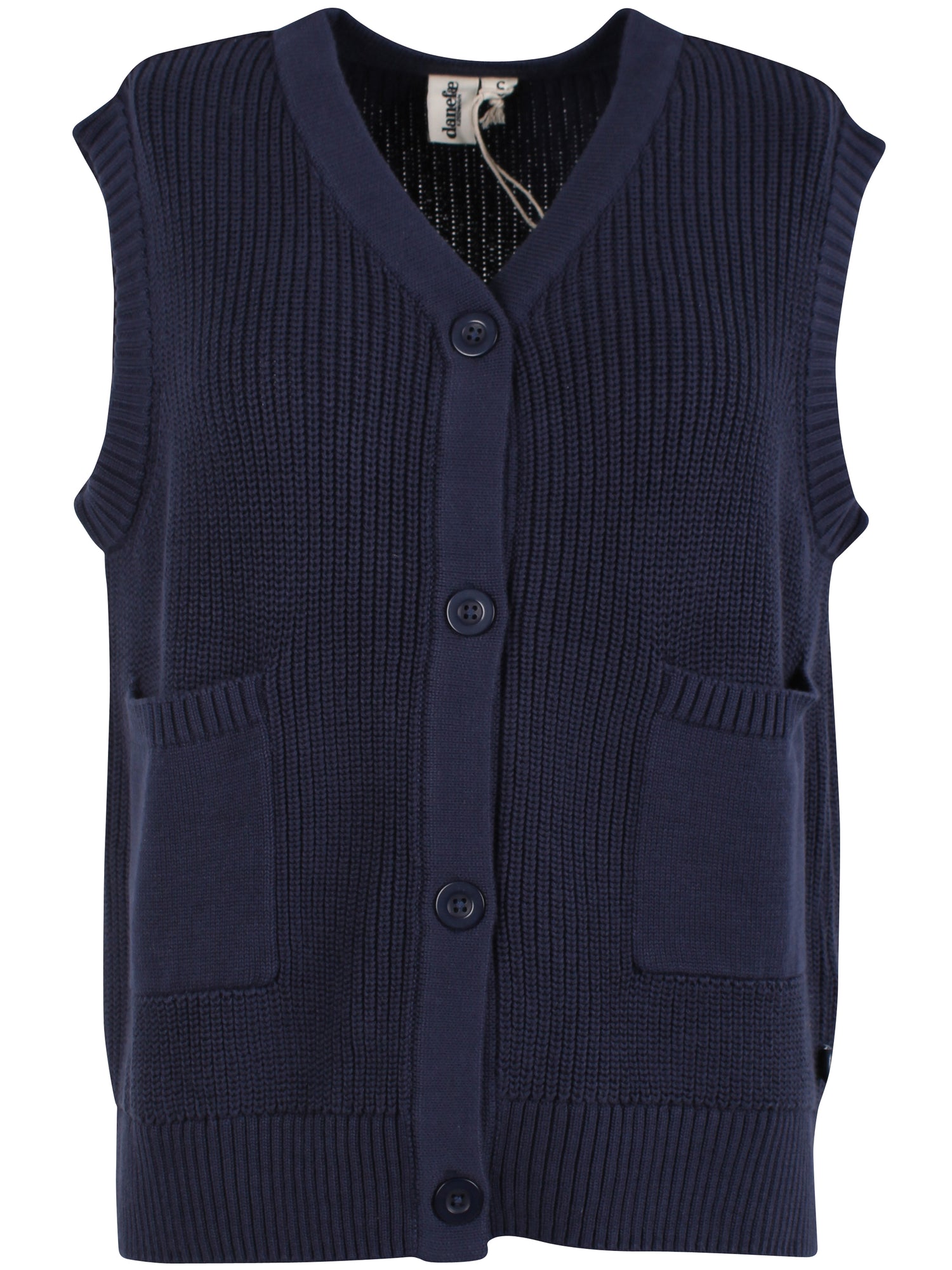 Danegentle Cotton Sweater Vest Dark Navy