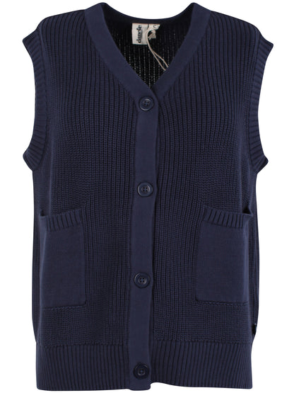 Danegentle Cotton Sweater Vest Dark Navy