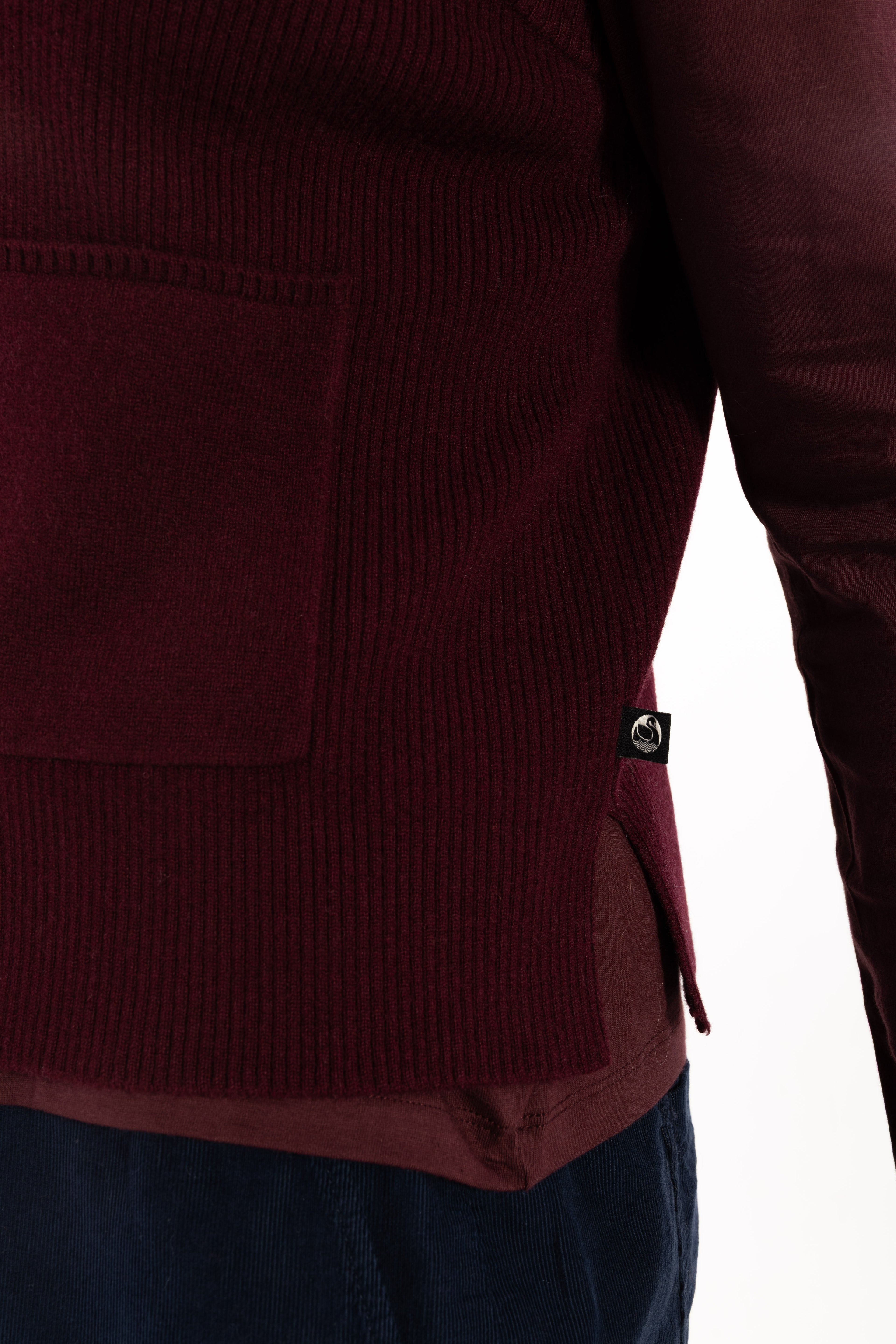 Danegentle Merino Wool Vest Dark Wine