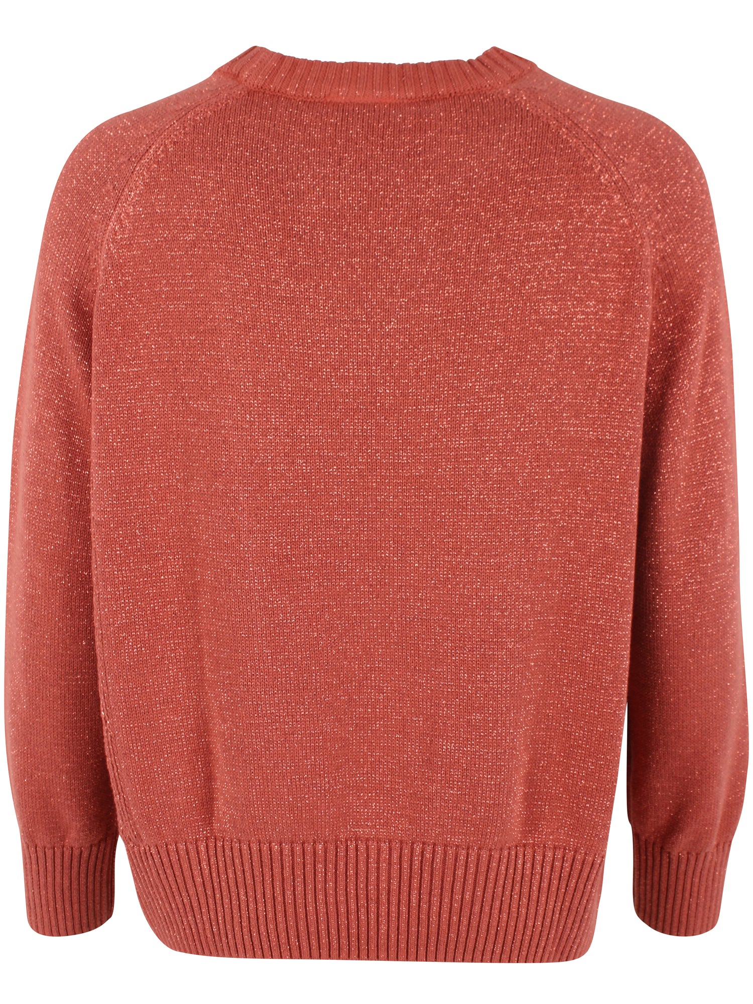 Flot sweater med glitter i fin orangebrun nuance til kvinder fra Danefæ