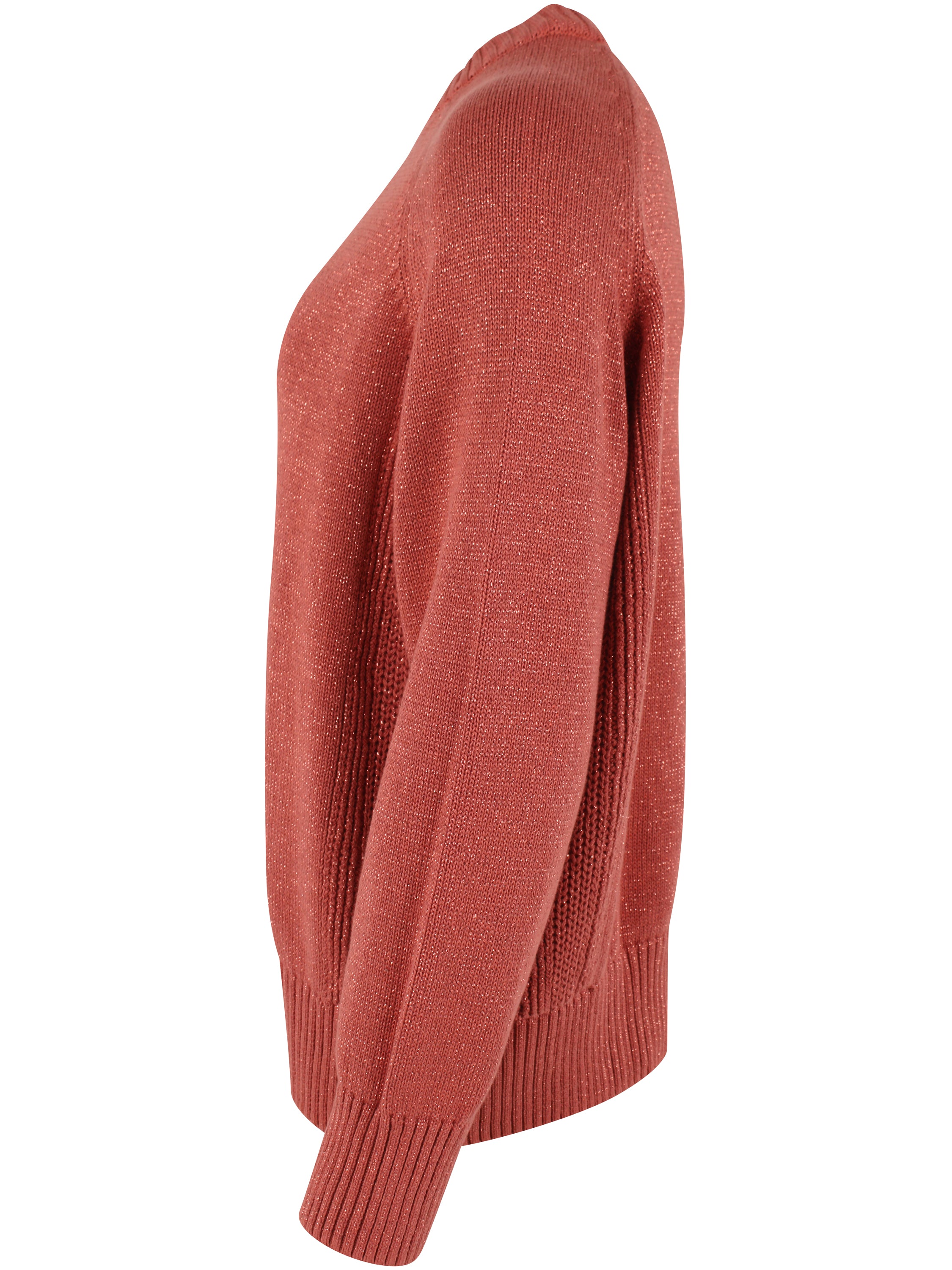 Flot sweater med glitter i fin orangebrun nuance til kvinder fra Danefæ