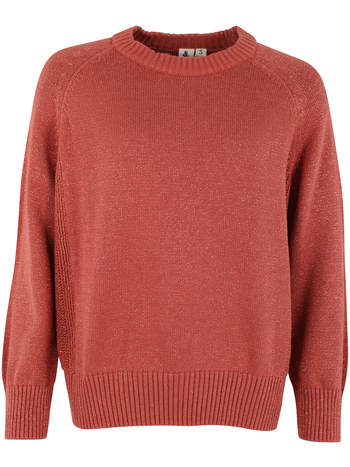 Flot sweater med glitter i fin orangebrun nuance til kvinder fra Danefæ