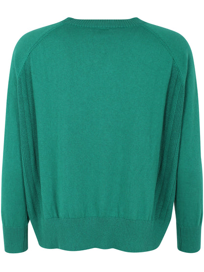 Flot sweater med rund hals i fin grøn nuance til kvinder fra Danefæ