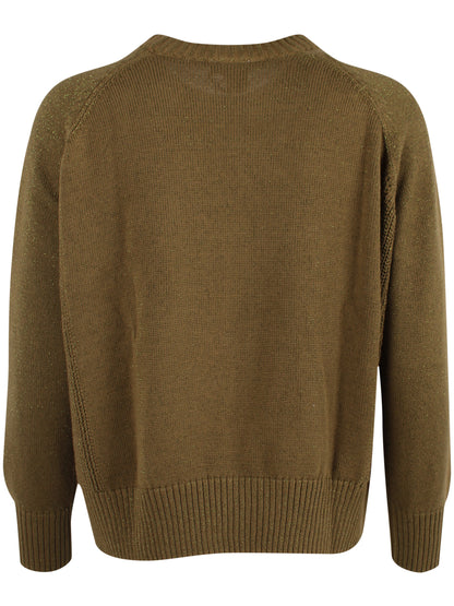 Danegertrud Glitter Sweater Dark Olive