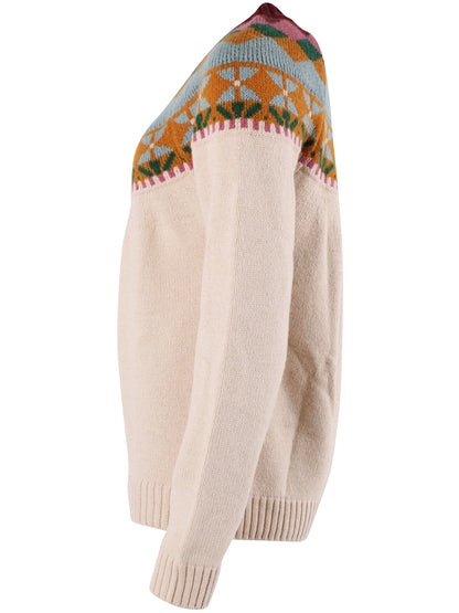 Daneglamping Wool Sweater Light Beige Jaquard 26