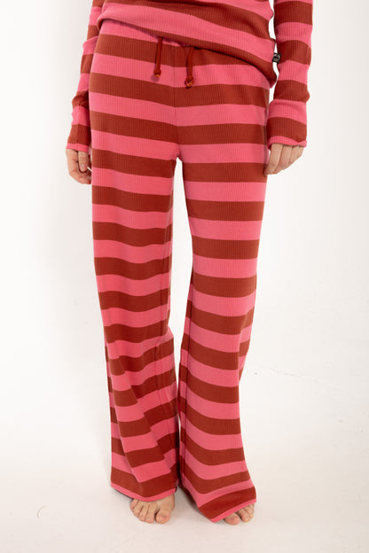 Danegoals Ribbing Pants Chili/Soft Cherry
