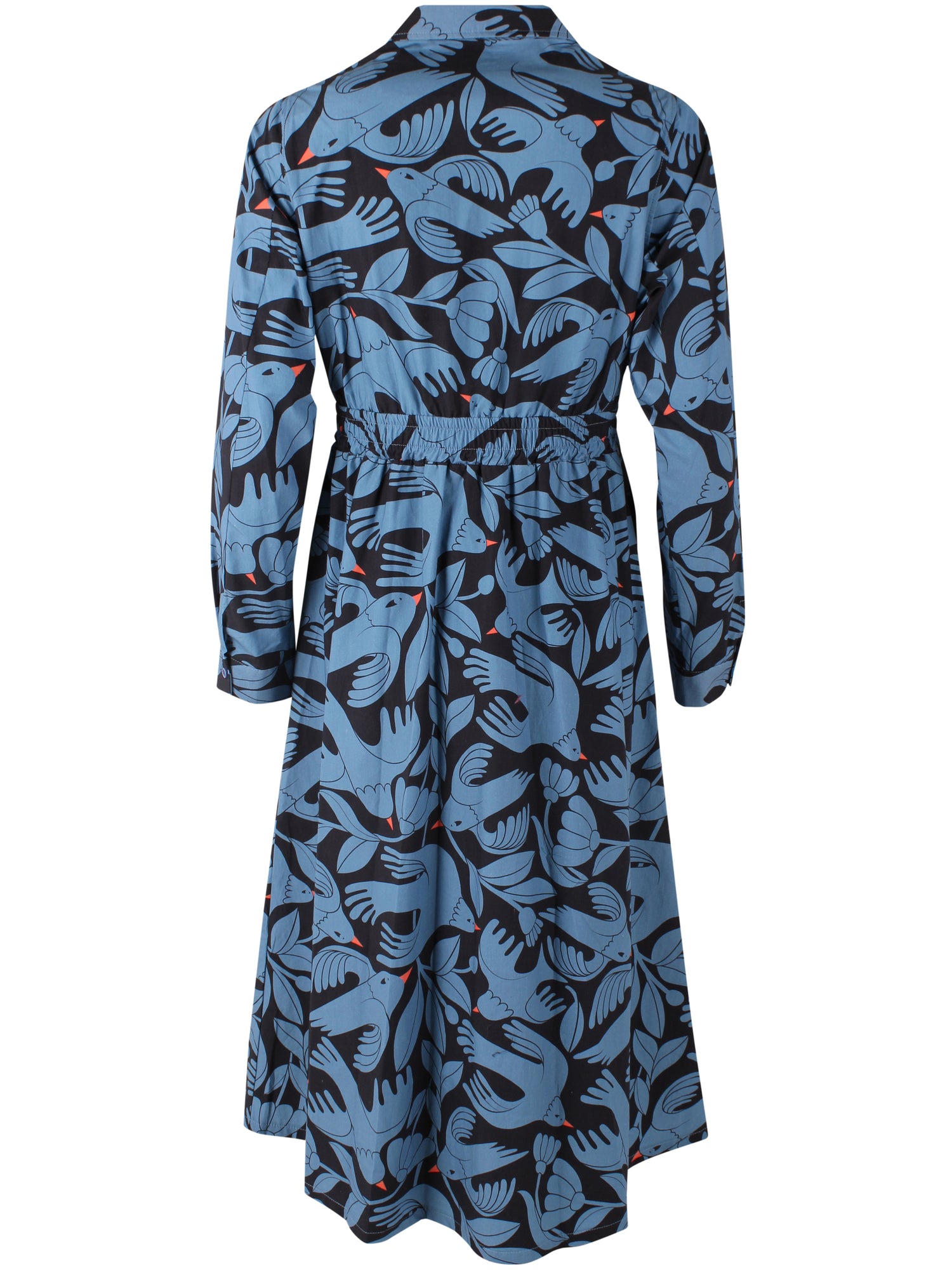 Danegrundtvig Poplin Stretch Dress Black/Porcelaine BIRDIEUP