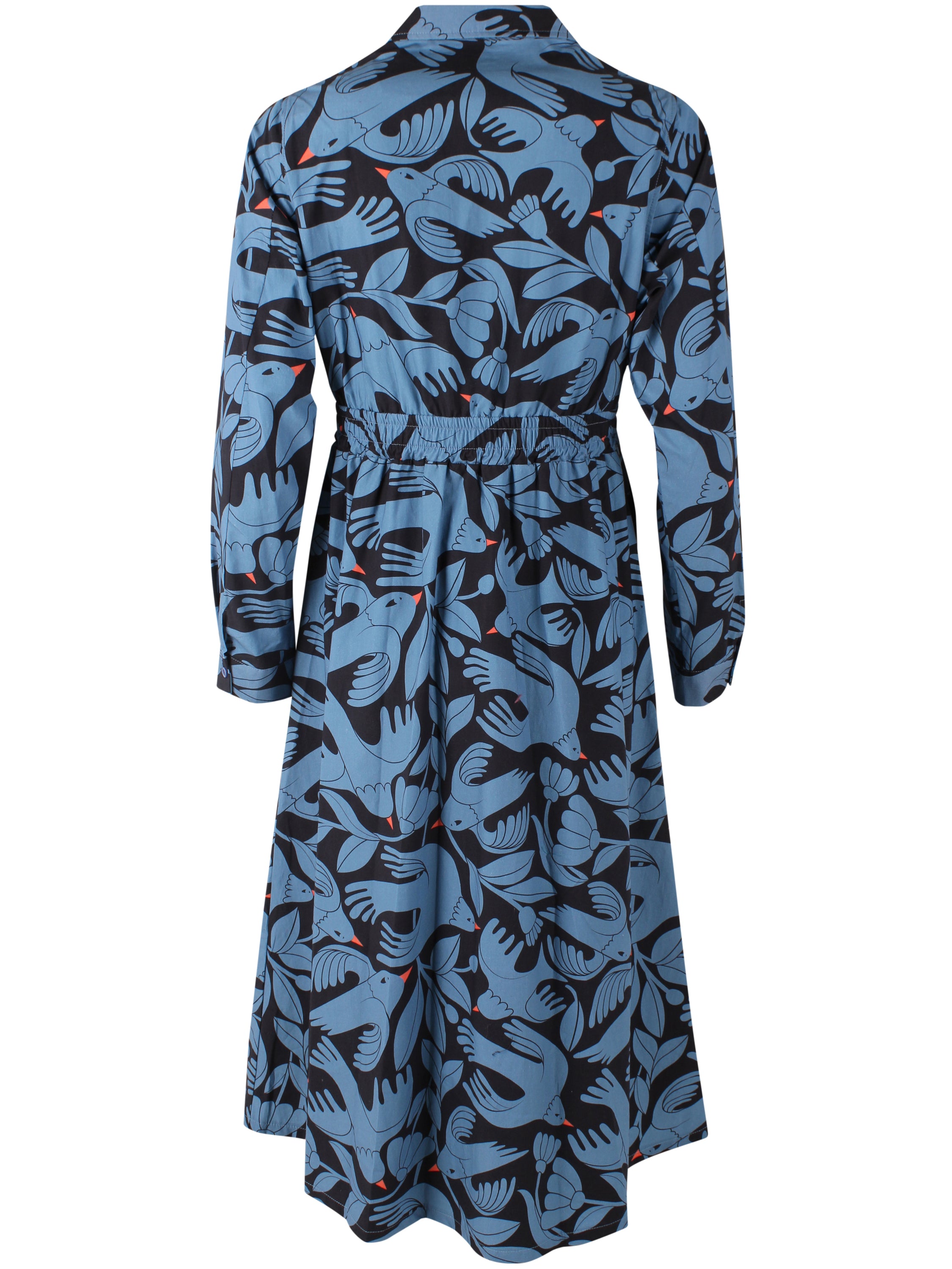 Danegrundtvig Poplin Stretch Dress Black/Porcelaine BIRDIEUP