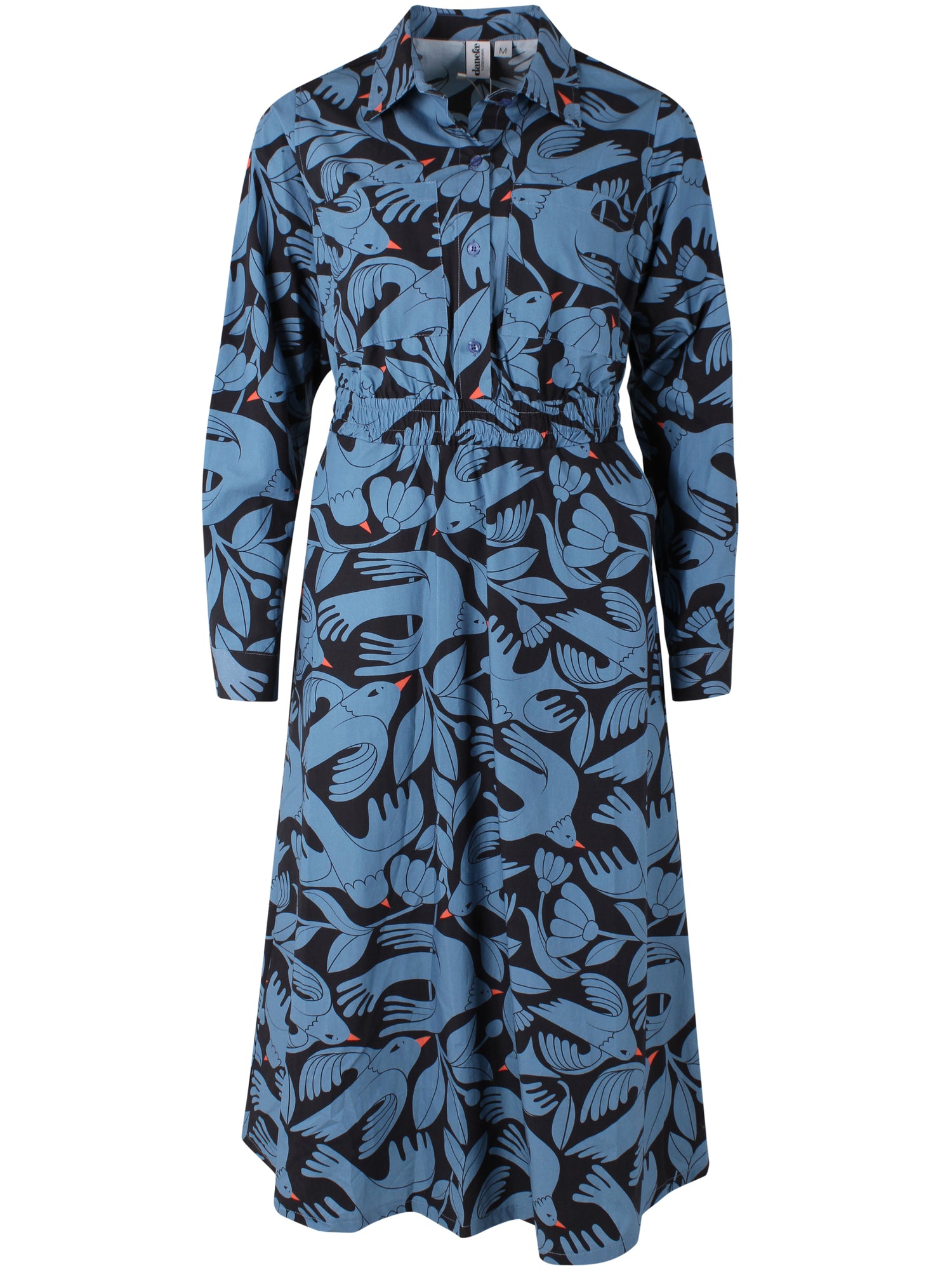 Danegrundtvig Poplin Stretch Dress Black/Porcelaine BIRDIEUP