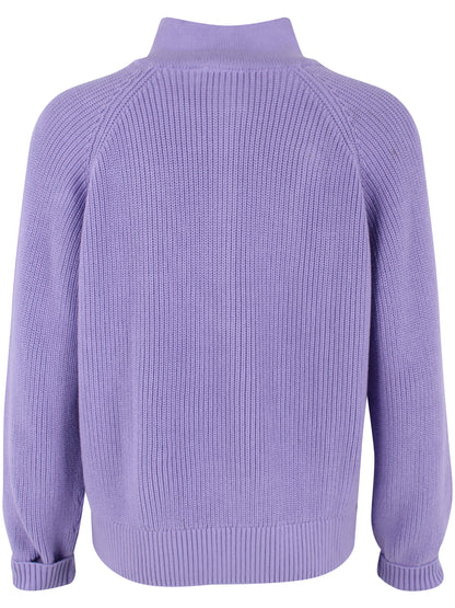 Smart højhalset sweater i en flot lyslilla nuance til kvinder