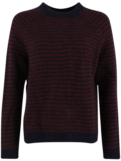 Daneherbal Mohair Sweater Dk Navy/Dk Wine