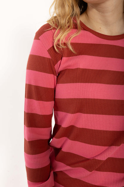 Danehero Ribbing Tee Chili/Soft Cherry