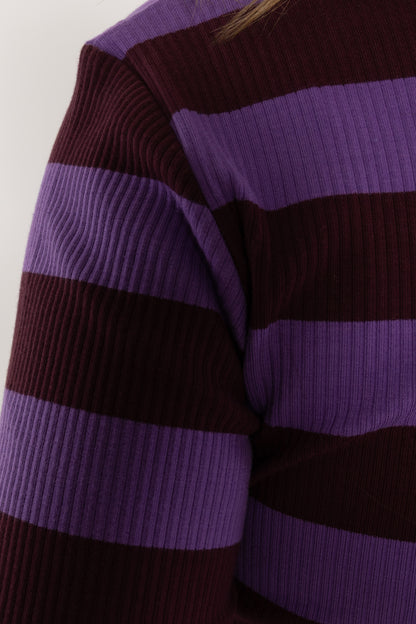 Danehero Ribbing Tee Dark Wine/Purple