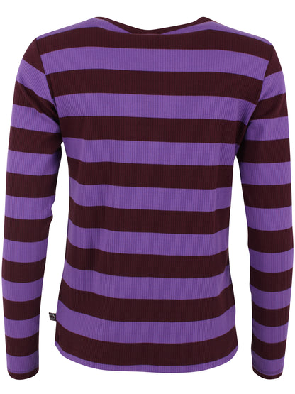 Danehero Ribbing Tee Dark Wine/Purple