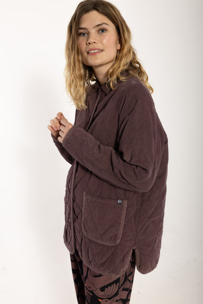 Danehighland Cord Overshirt Grey Plum