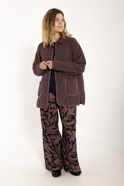 Danehighland Cord Overshirt Grey Plum