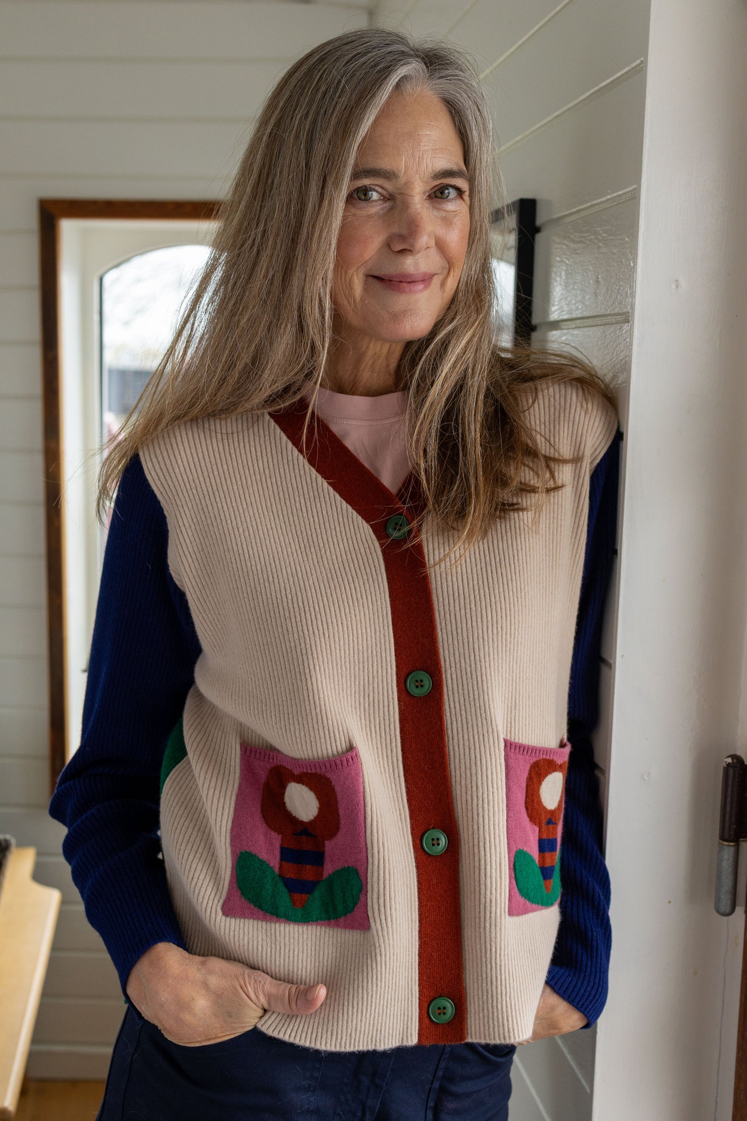 Danebodil Merino Wool Rib Cardigan Multi26