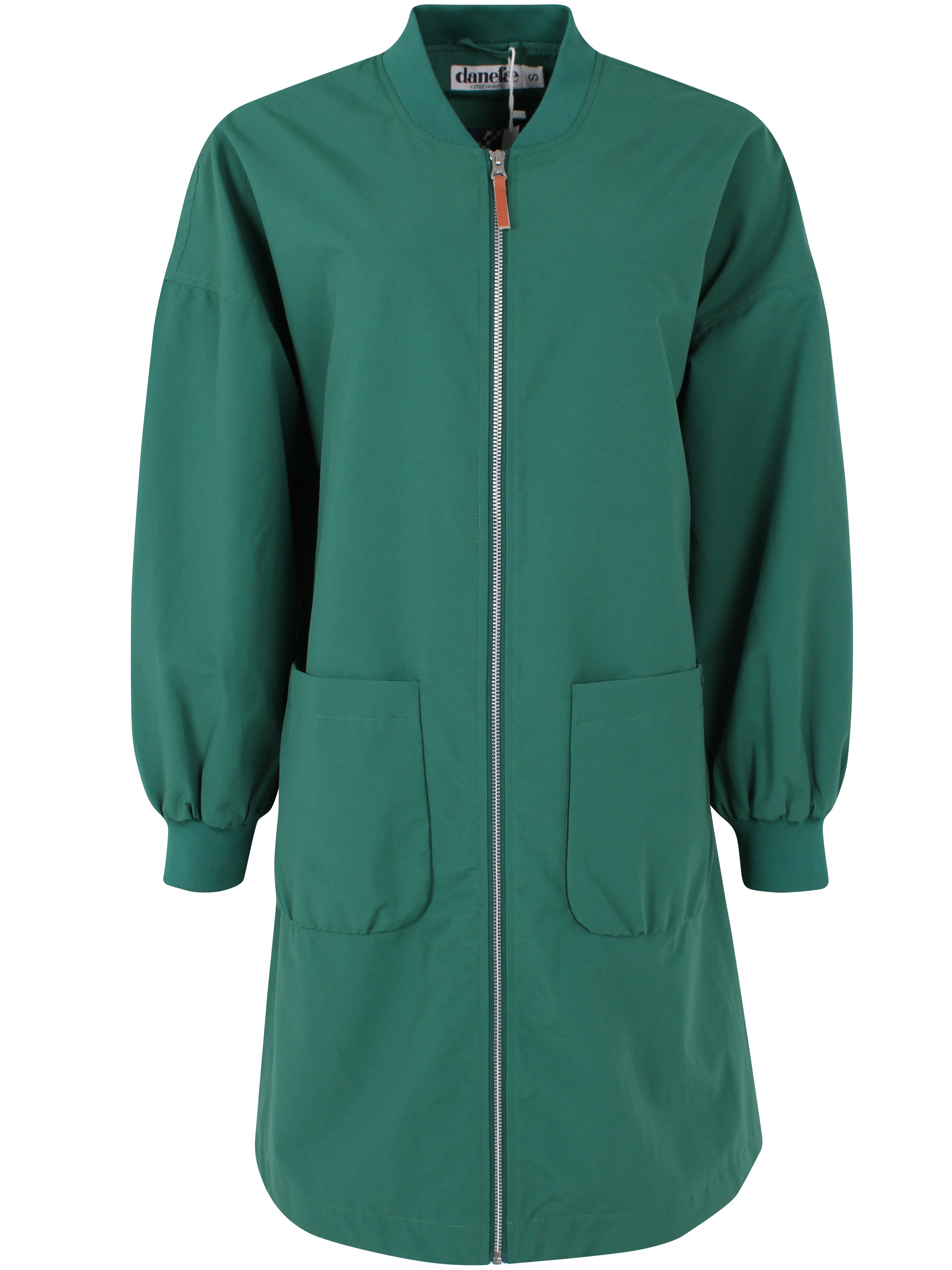 Flot mørkegrøn overgangsjakke til kvinder