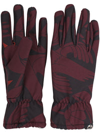 Danehold My Hand Softshell Gloves Black/Dark Wine BIRDIEUP
