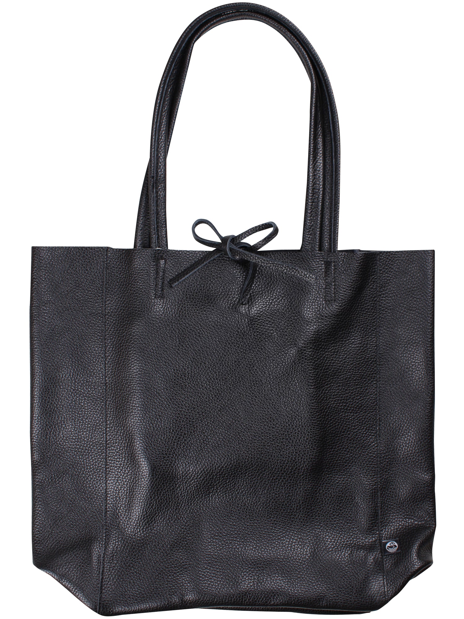 Sort læder taske lavet af ægte italiensk læder