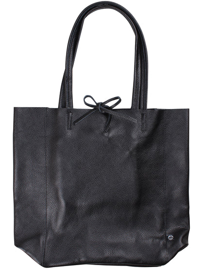 Sort læder taske lavet af ægte italiensk læder