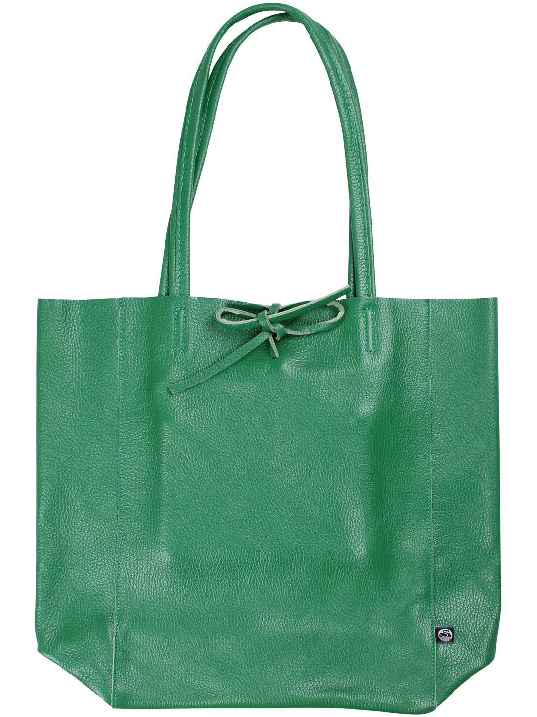 Grøn læder taske lavet af ægte italiensk læder