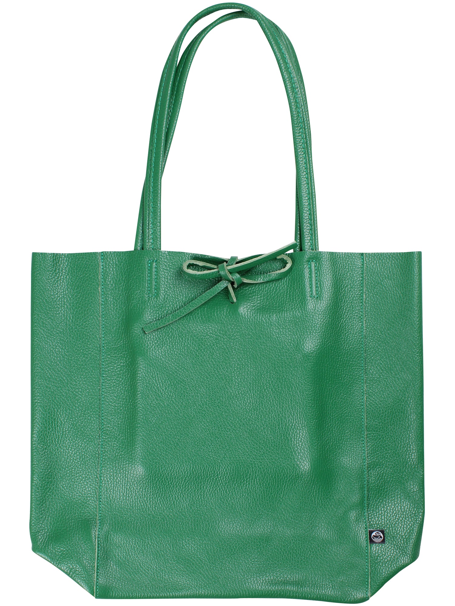 Grøn læder taske lavet af ægte italiensk læder