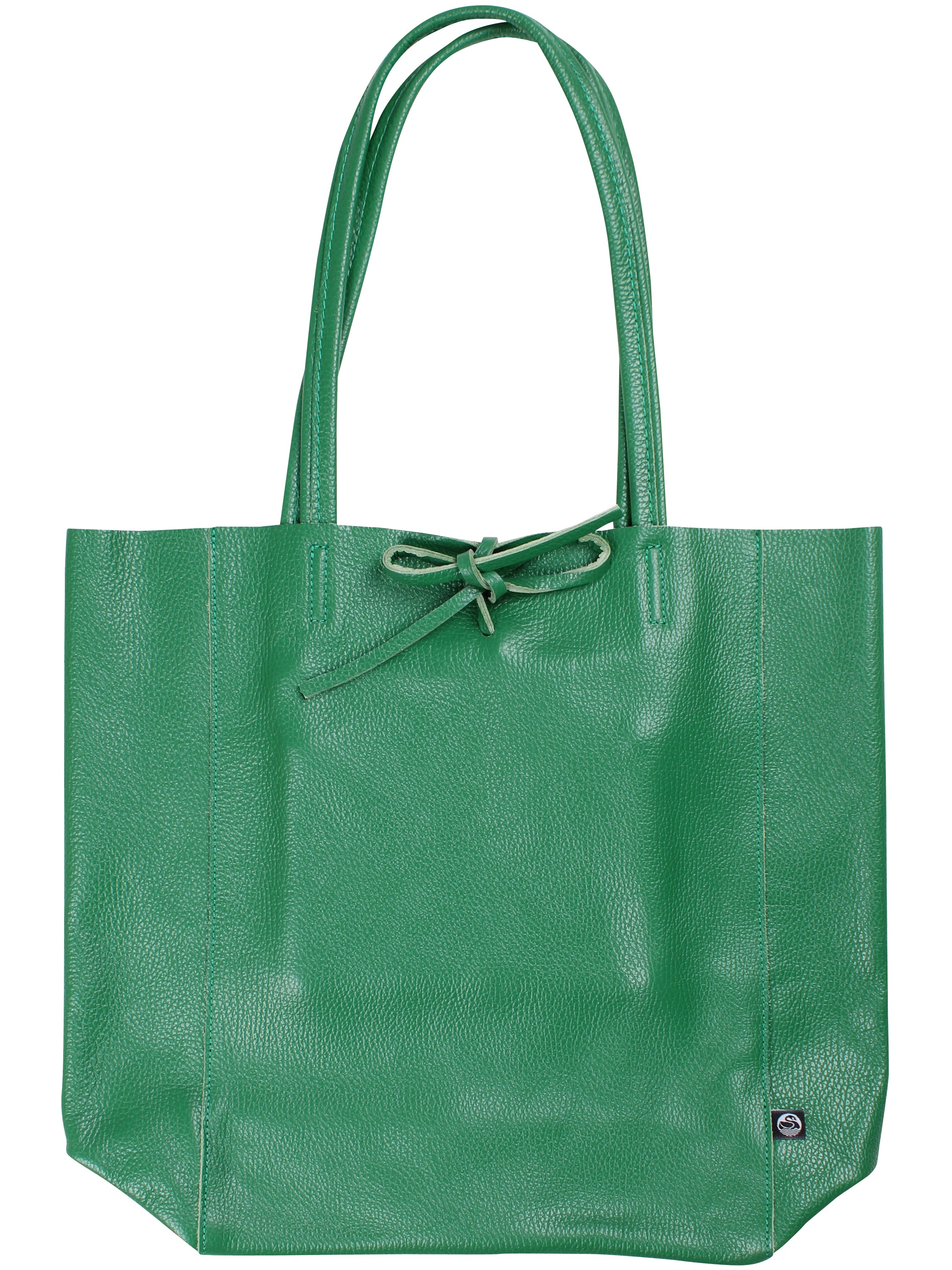 Grøn læder taske lavet af ægte italiensk læder