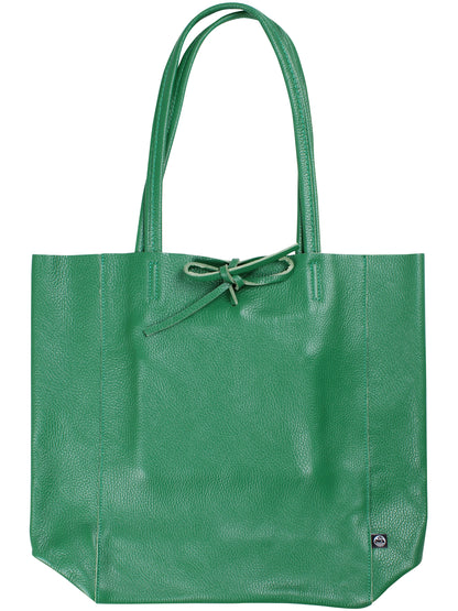 Grøn læder taske lavet af ægte italiensk læder