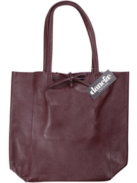 ESS - DaneHolstein Leather Tote Bag Red Wine
