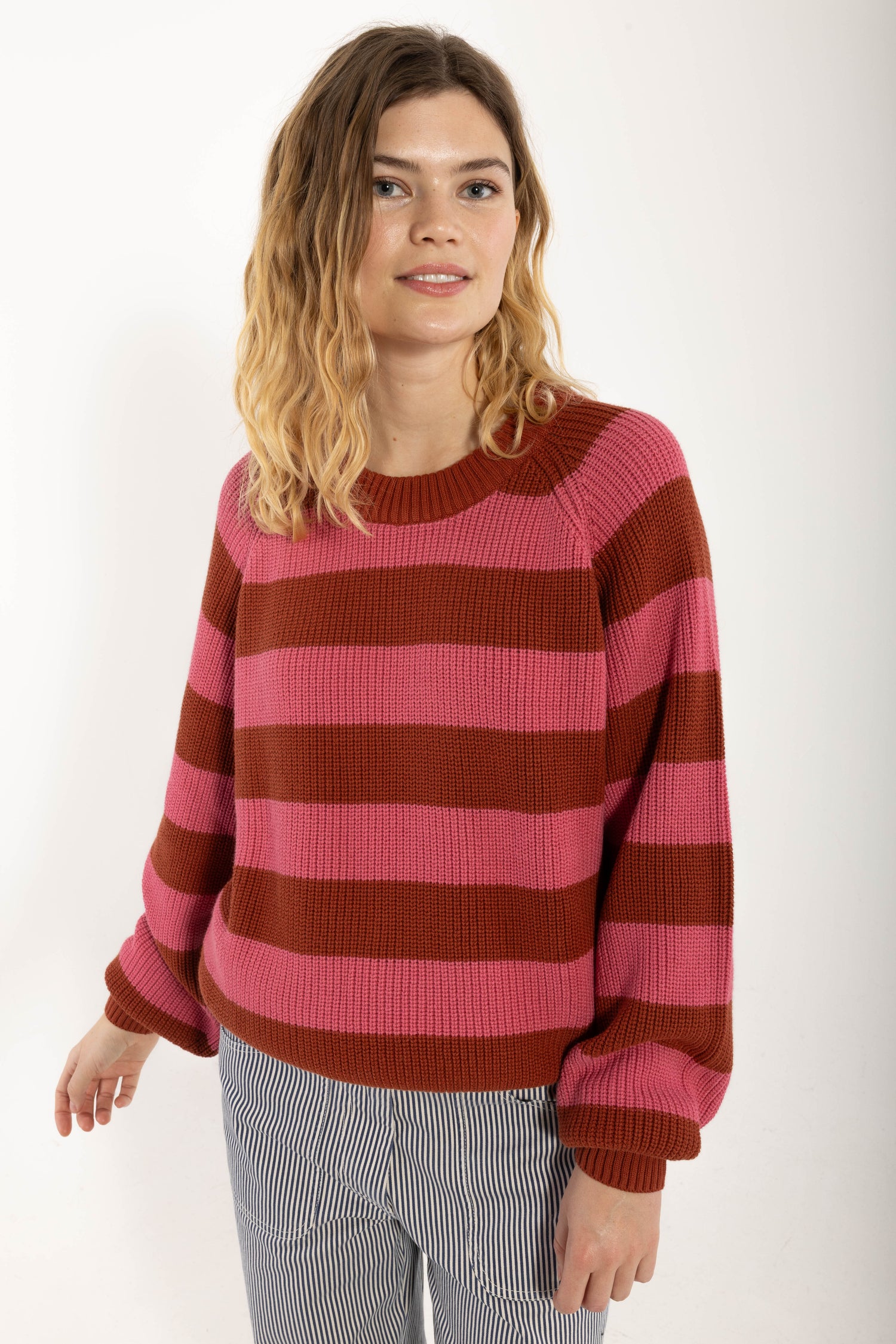 Danejumbo Cotton Rib Sweater Soft Cherry/Chili
