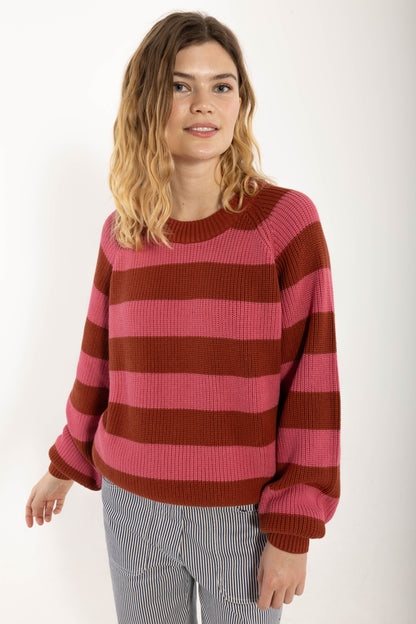Danejumbo Cotton Rib Sweater Soft Cherry/Chili