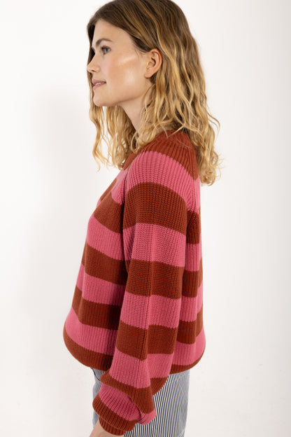 Danejumbo Cotton Rib Sweater Soft Cherry/Chili