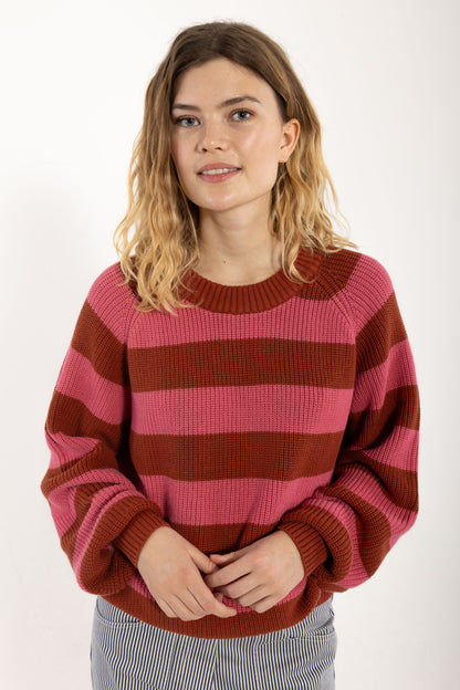 Danejumbo Cotton Rib Sweater Soft Cherry/Chili