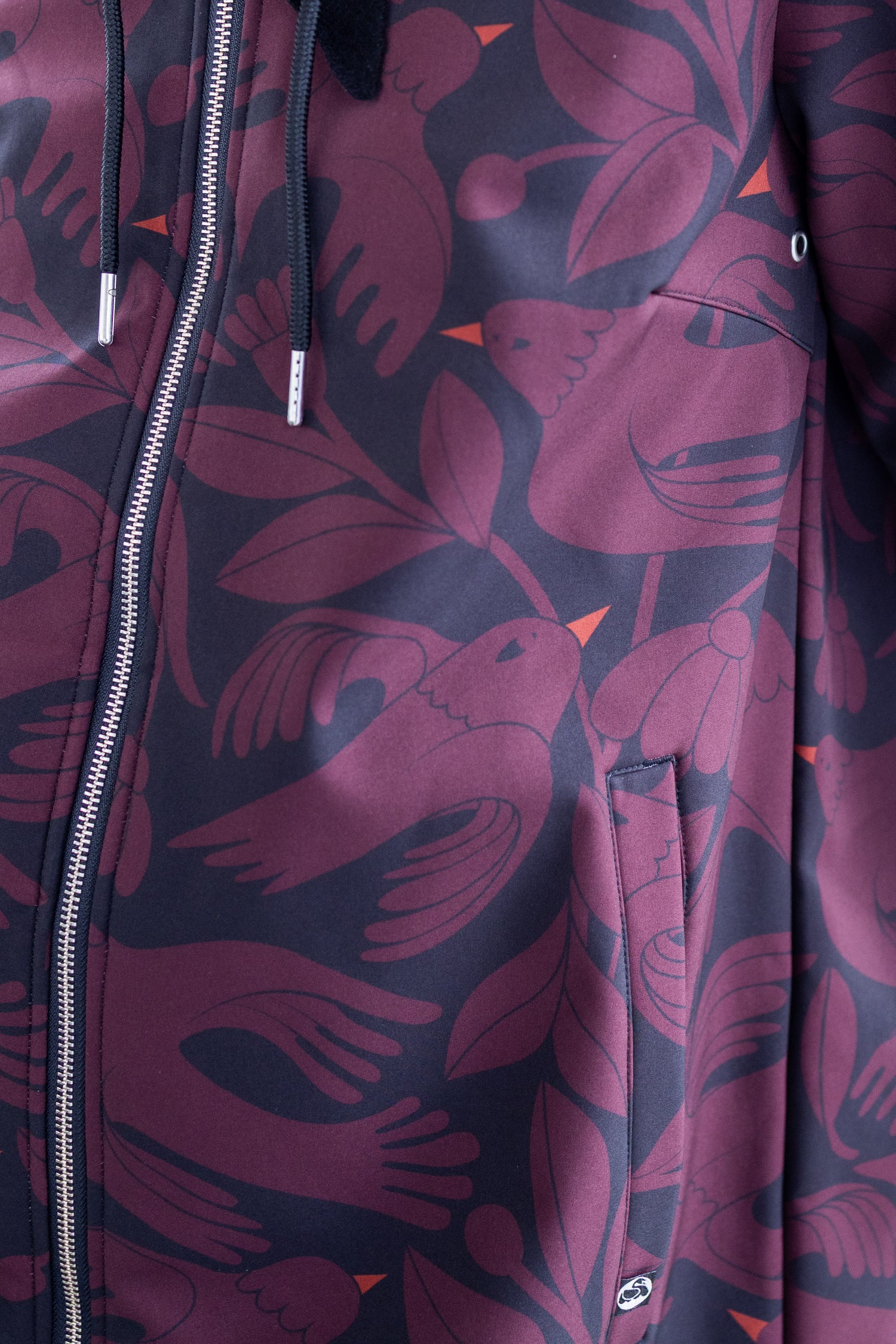 Danekarla Softshell Black/Dark Wine BIRDIEUP