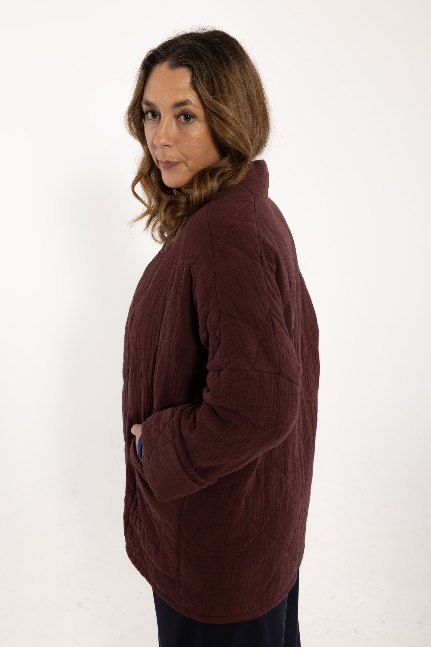 Danekatrin Quilt Jacket Dark Wine