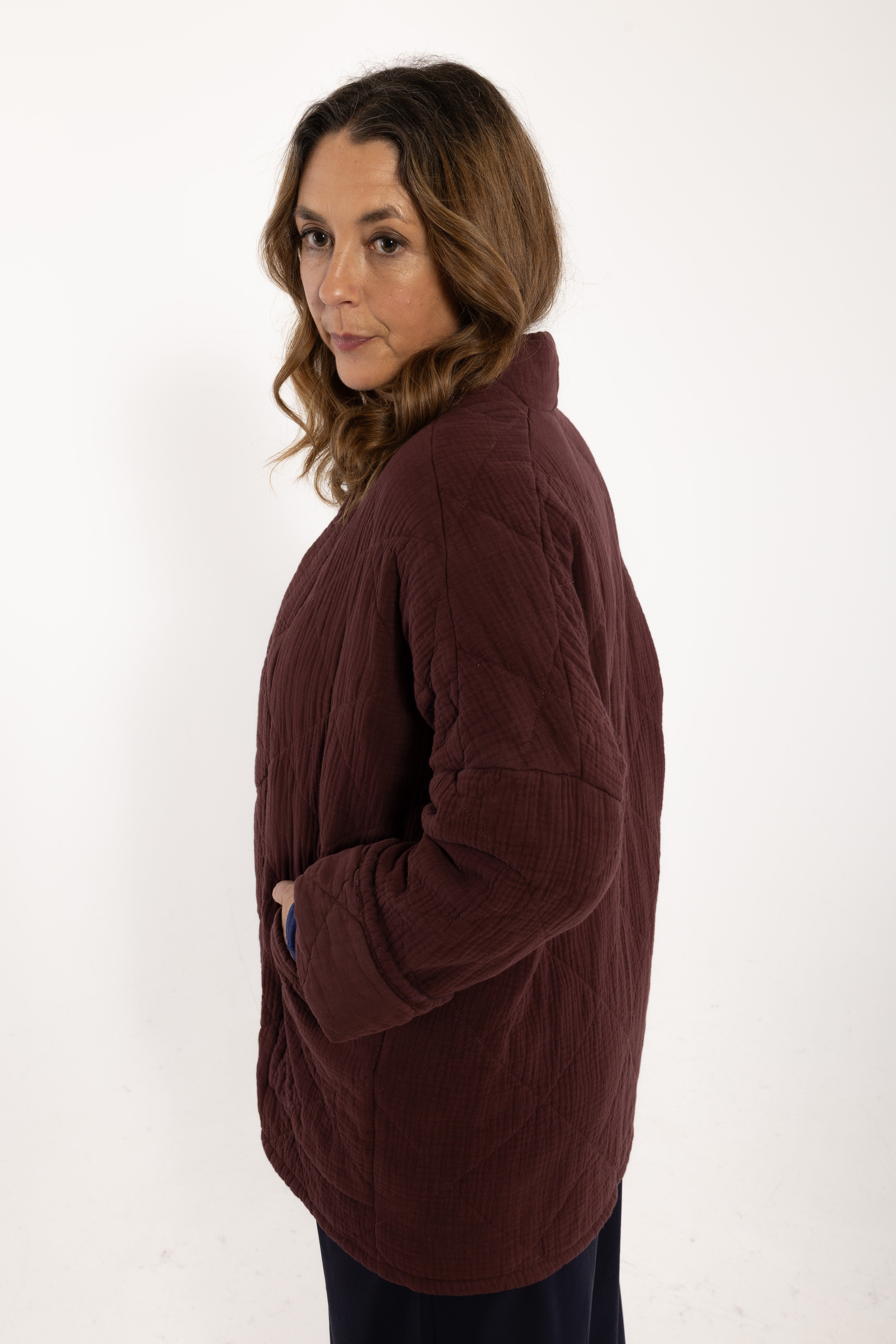 Danekatrin Quilt Jacket Dark Wine