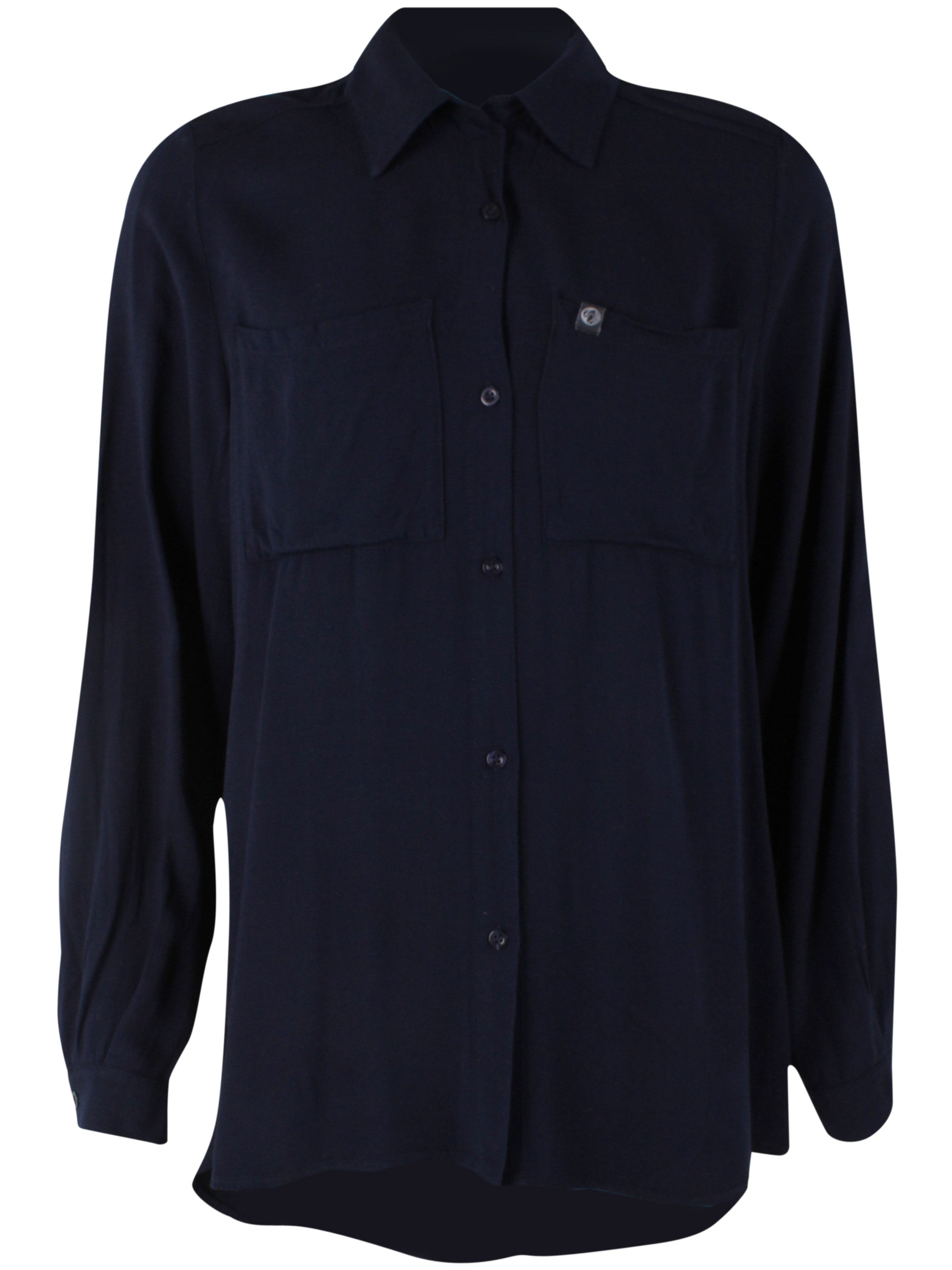 Danekierkegaard Wool-Mix Long Shirt Dark Navy
